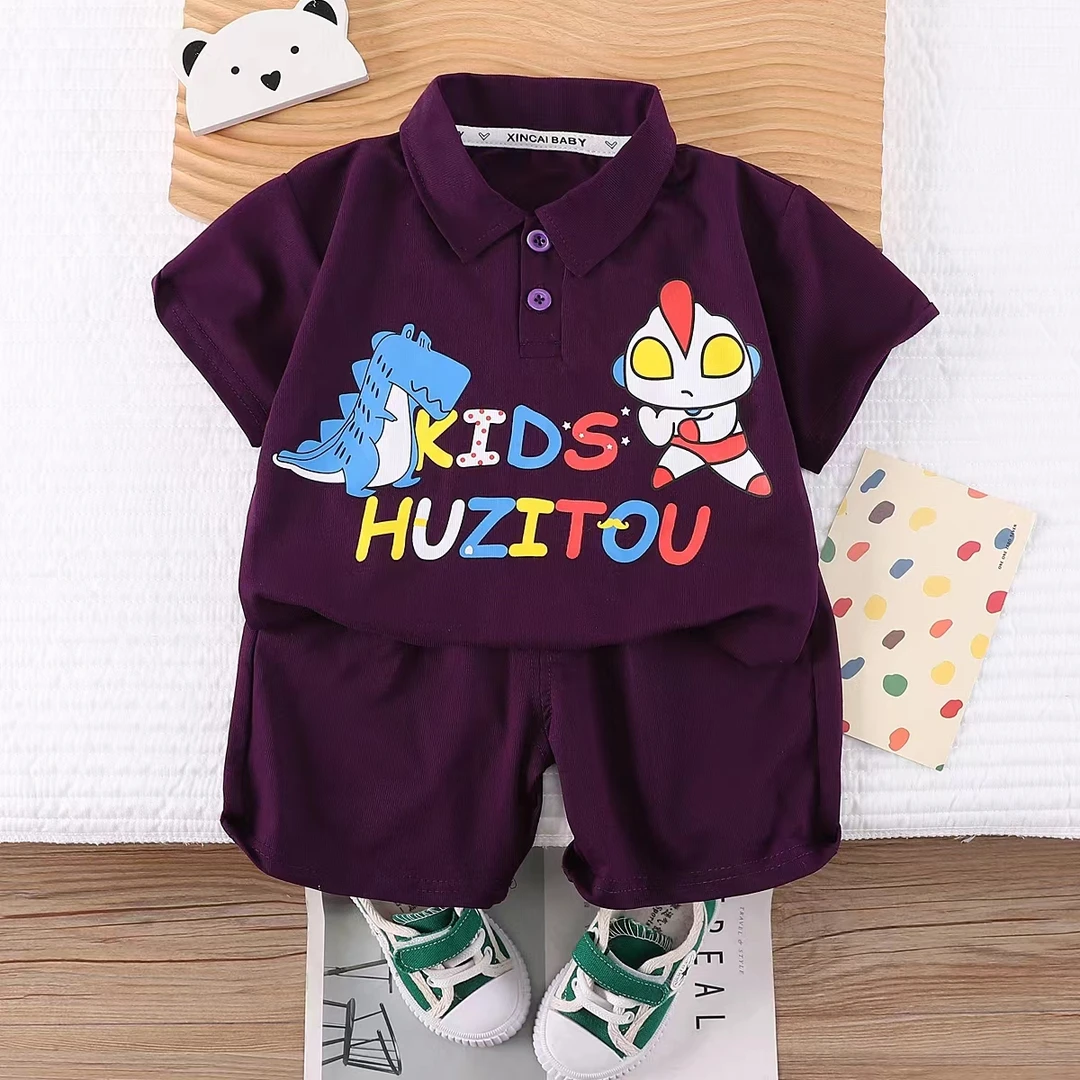 童装夏装套装儿童POLO短袖休闲两件套2024新款衣服潮