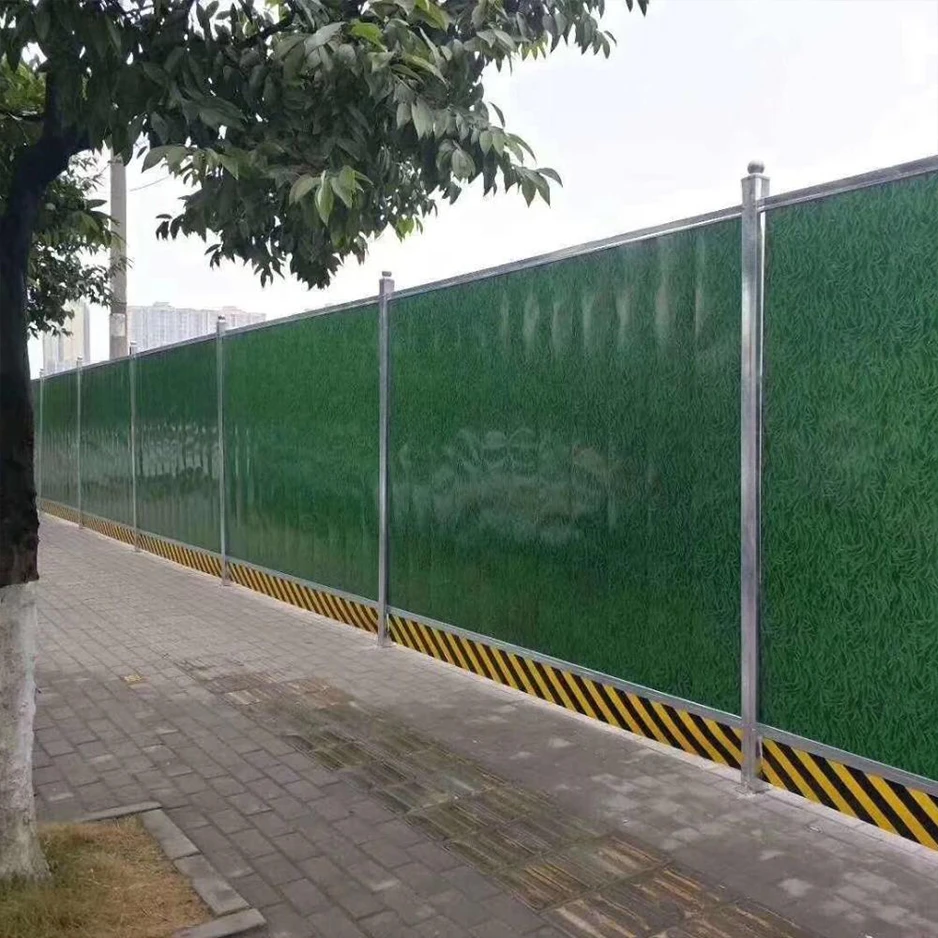 济南彩钢市政工程铁皮围挡小草绿工地隔离施工泡沫夹心挡板厂家