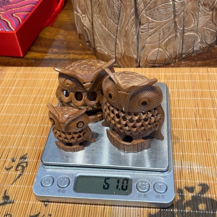 檀香木其他山**舍印度老山檀香猫头鹰