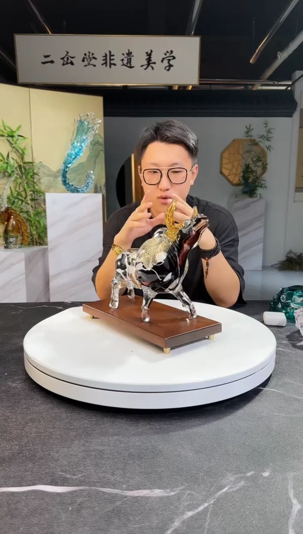 【闪购商品】琉璃手工艺品抬头牛