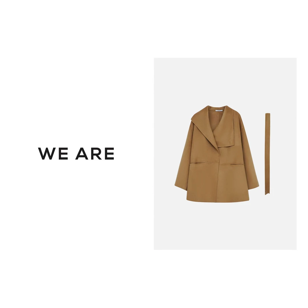 《WE ARE》22727*私服挚爱*TOTE 高支 大翻领羊绒 双面呢大衣