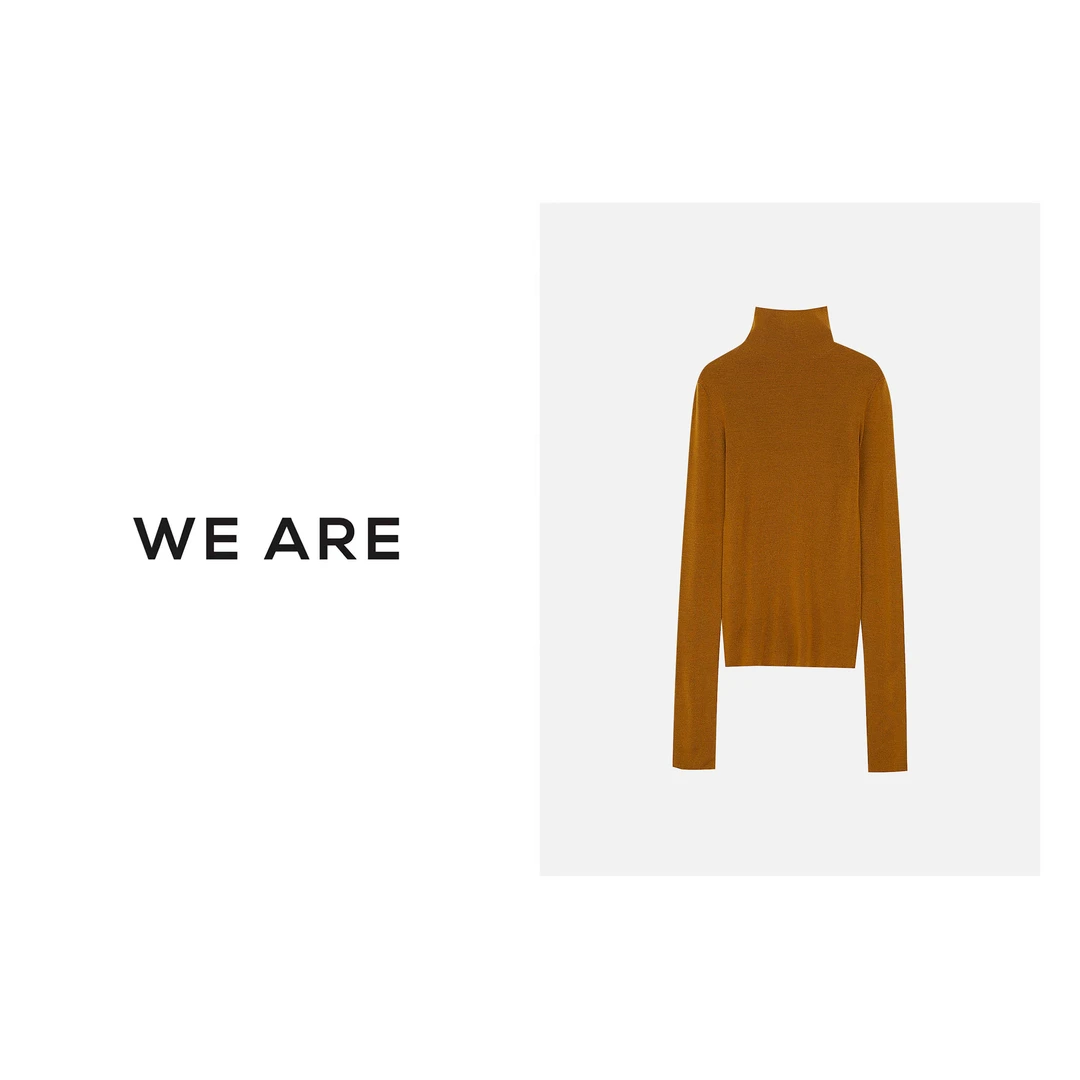 《WE ARE》R1970**BIELLA160S 黄金羊毛 18针无缝一体高领针织衫