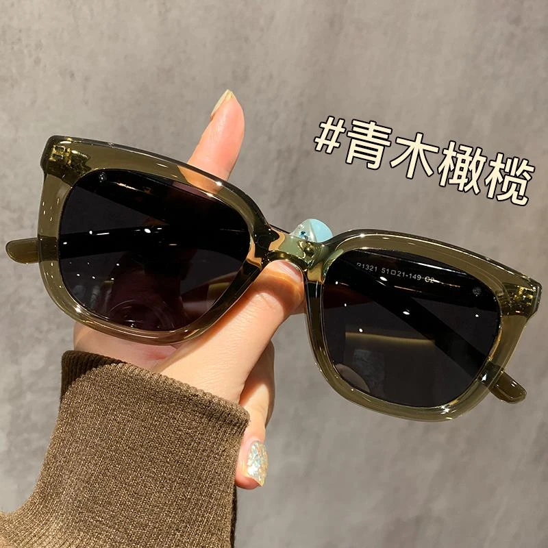 帕森精品牌橄榄绿猫眼墨镜女款2024新款高级感偏光防紫外线太阳眼