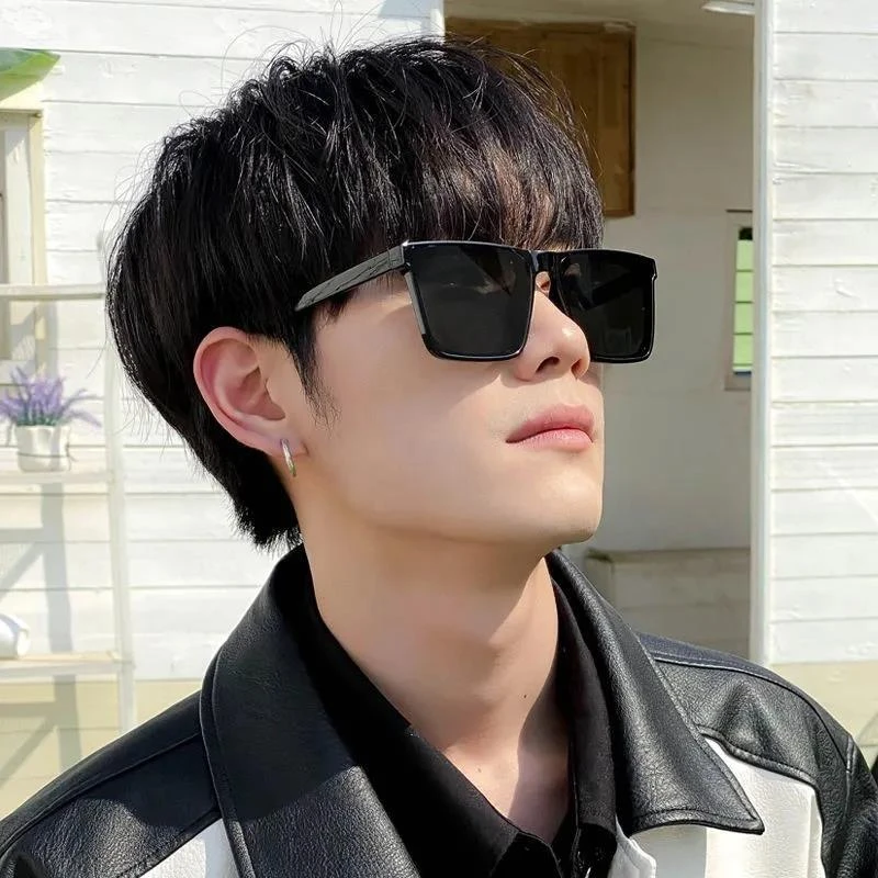 帕森精品牌墨镜男潮高级感时尚韩版方框大脸嘻哈眼镜开车专用偏光