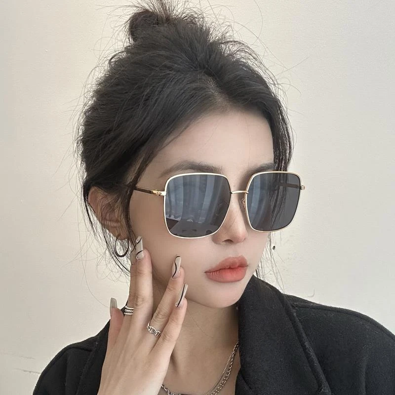 帕森精品牌墨镜遮阳高级感显脸小时尚新款潮酷方形大框海边大脸显