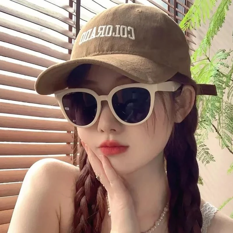 帕森精品韩版小红书同款茶色墨镜女高级感ins风防紫外线白色太阳