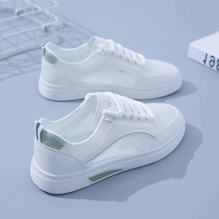 网面小白鞋女网鞋镂空2024夏季新款ins学生平底百搭D208