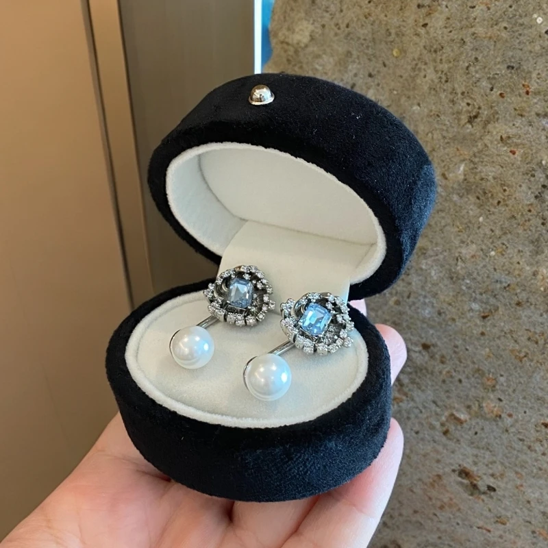 合金仿水晶耳饰 设计师款小众两戴可拆卸精致耳环耳钉气质-103