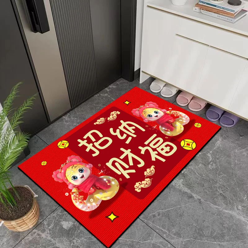 喜庆硅藻泥地垫防滑入户门垫卫生间吸水厕所厨房脚垫卧室耐脏速干