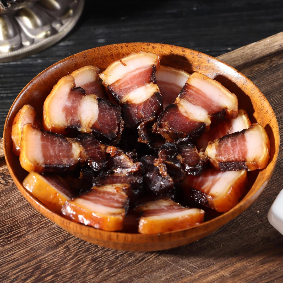 广式腊肉，农家自然晾晒风干土猪腊肉500g