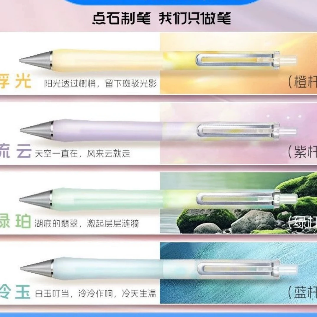 DS-571指尖温柔活动铅笔渐变色喇叭口0.5mm软握胶耐用