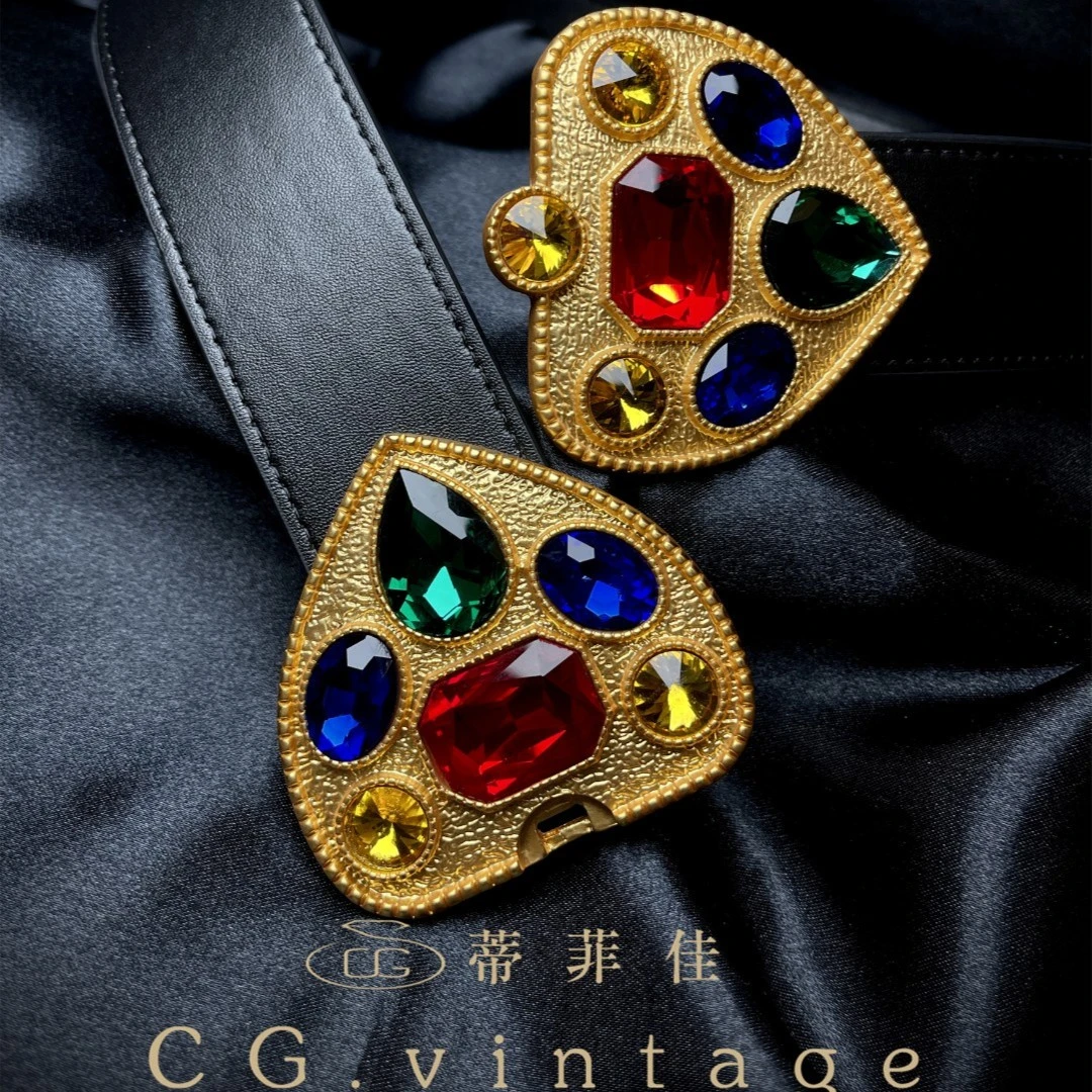 CG.vintage【双笙桃心】腰带YD-0206重工复古中古宫廷金色古风