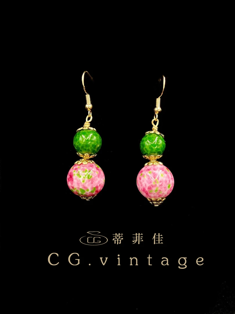 铜合金耳饰 CG.vintage【多宝耳环】手工气质时尚可爱百搭复古简约