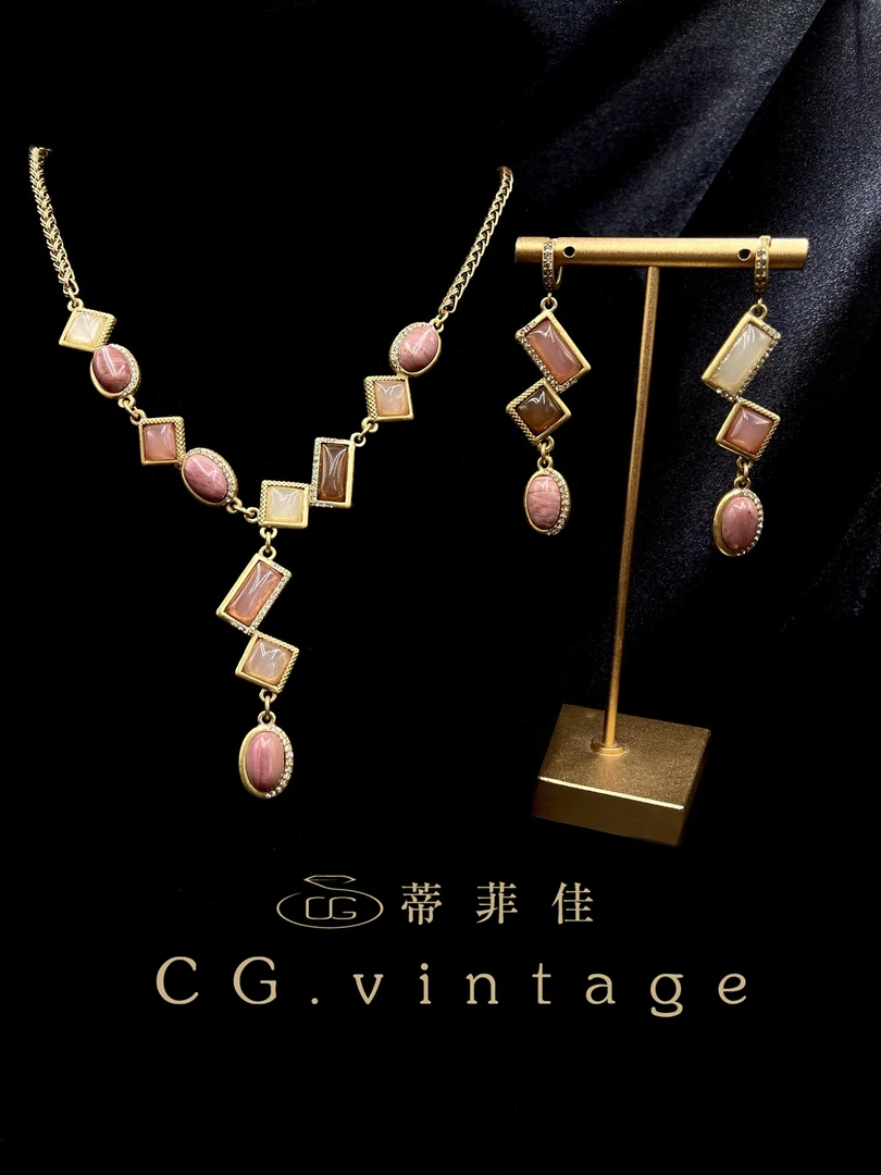 铜合金珐琅项链 CG.vintage【0212】手工气质轻奢时尚百搭彩色