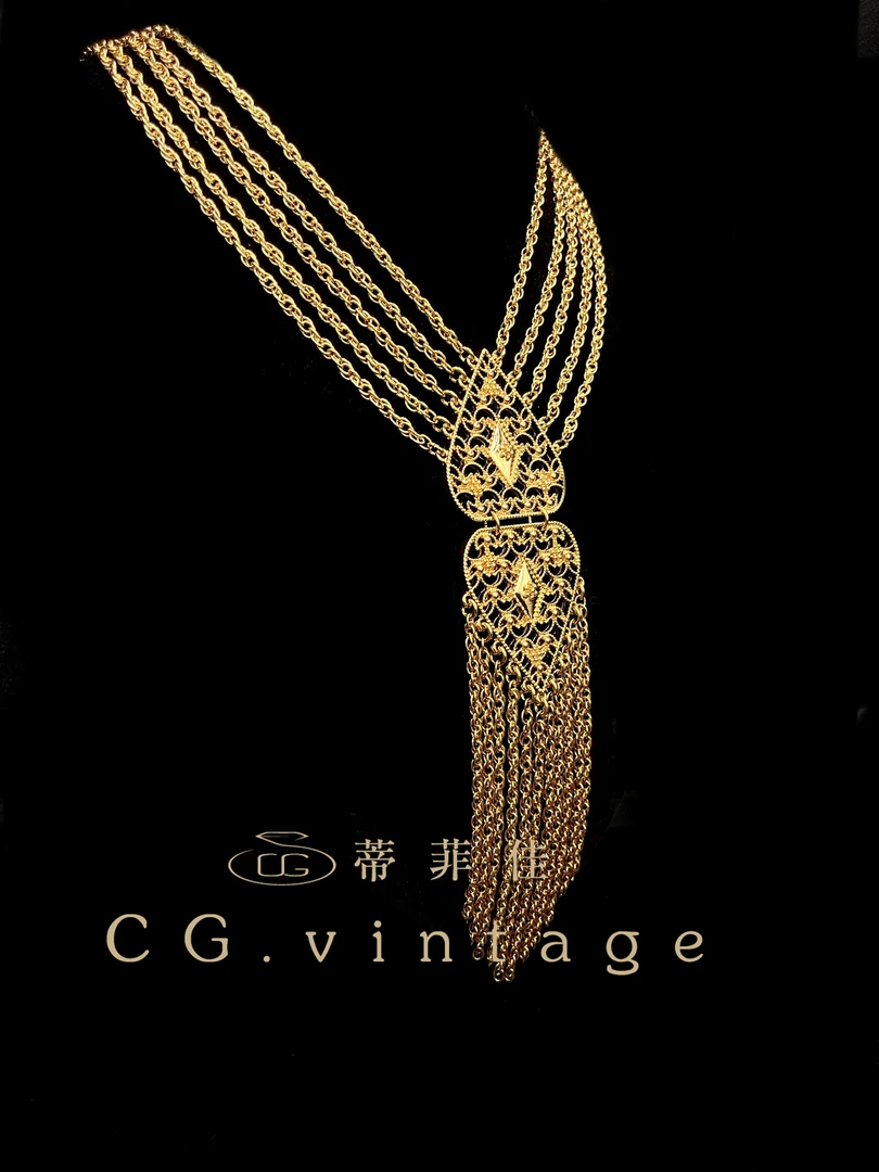 铜合金项链 CG.vintage【耶稣的晚宴】手工复古女王古风金色宫廷风