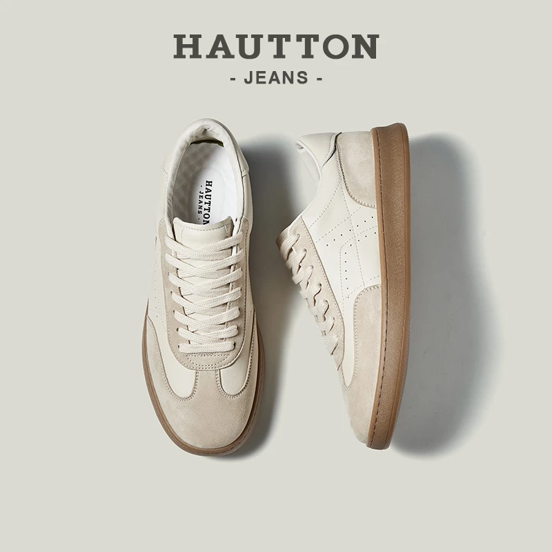 复古老钱风男士德训鞋运动休闲鞋百搭透气男鞋轻奢板鞋931XB4253