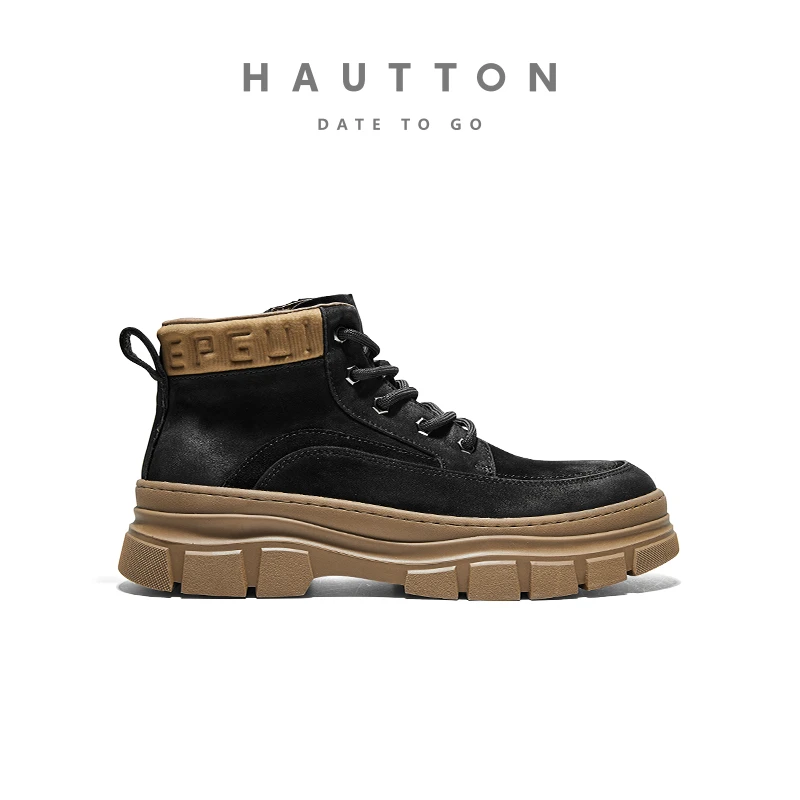 秋冬复古靴子男士休闲马丁靴百搭厚底男鞋户外高帮鞋934XZ4706