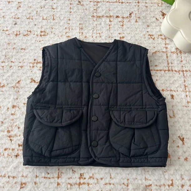 D冬季儿童百搭加厚棉马甲507