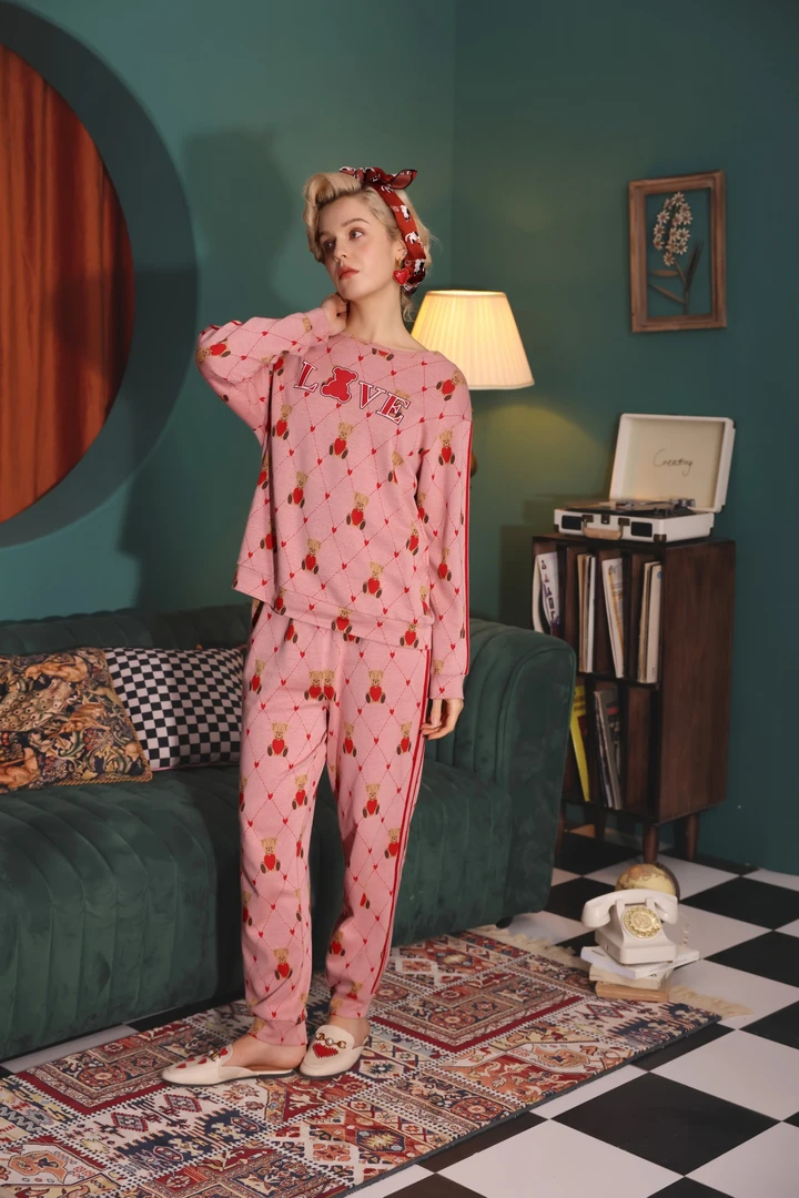 亲亲吾衣秋冬棉提花家居服