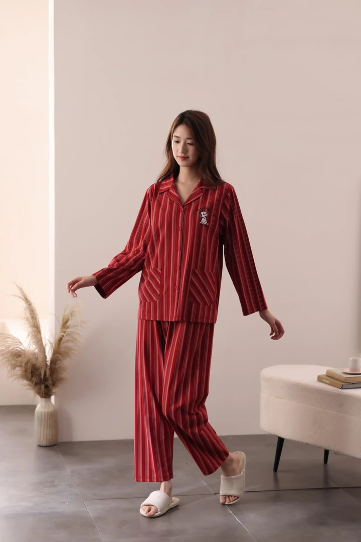 佐雅女士秋冬长袖家居服