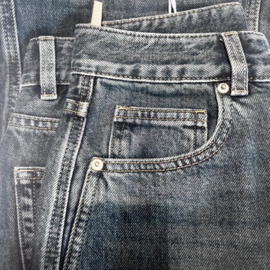 【新白牛仔】2024新款软牛仔直筒裤高腰牛仔裤