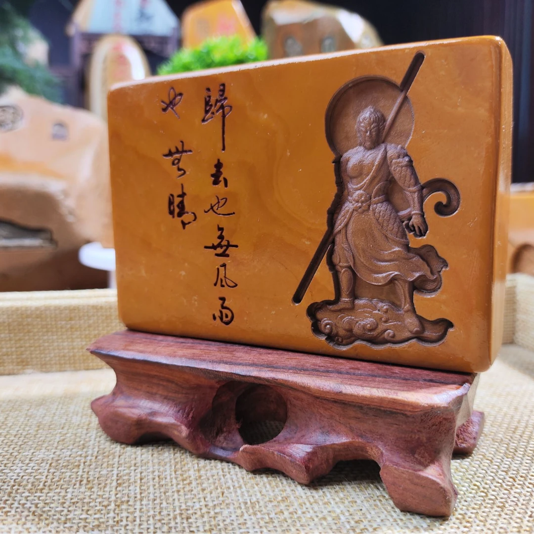 神话.悟空横大圣金箍孙悟空摆件办公室装饰工艺品石头石雕