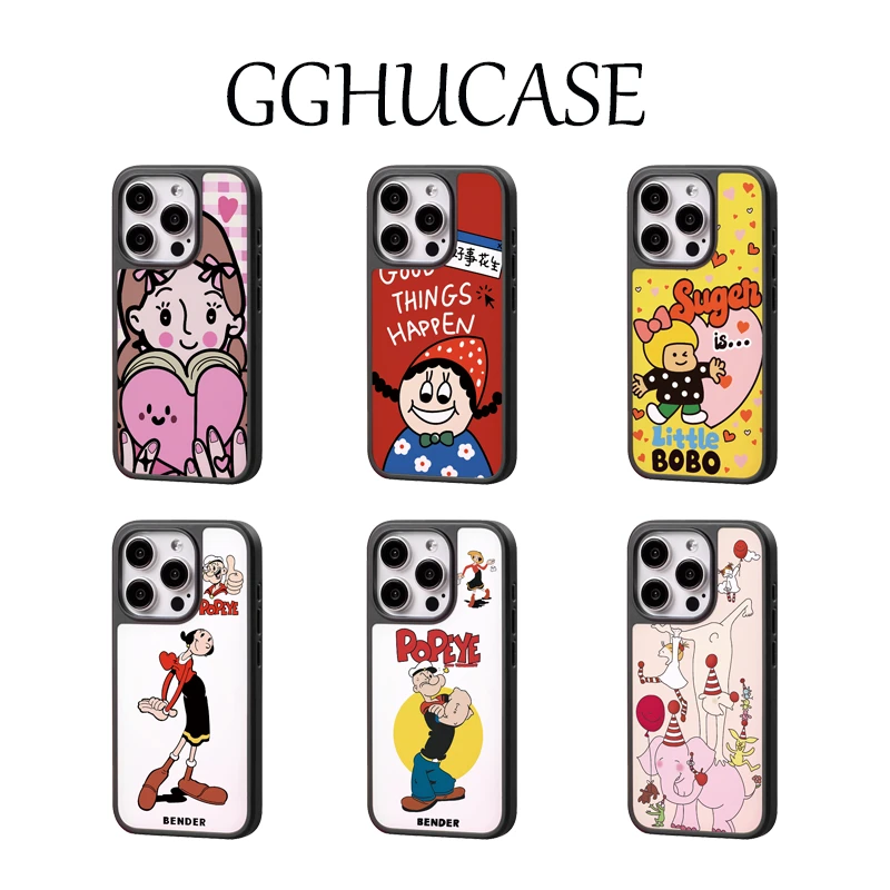 【GGHU强力磁吸】AG高铝磨砂玻璃壳适用苹果iphone15潮牌14/13全包