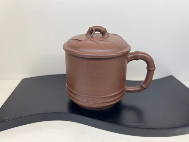 原矿底槽青全手竹节杯 350毫升 单只