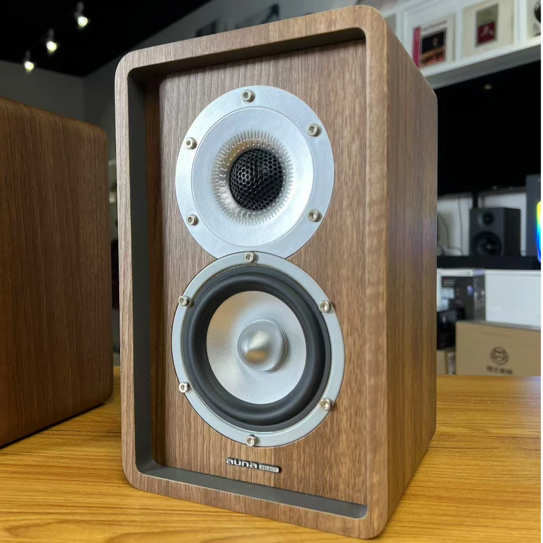未使用  德国auna Retrospective 1979S 壁挂HIFI无源书架箱