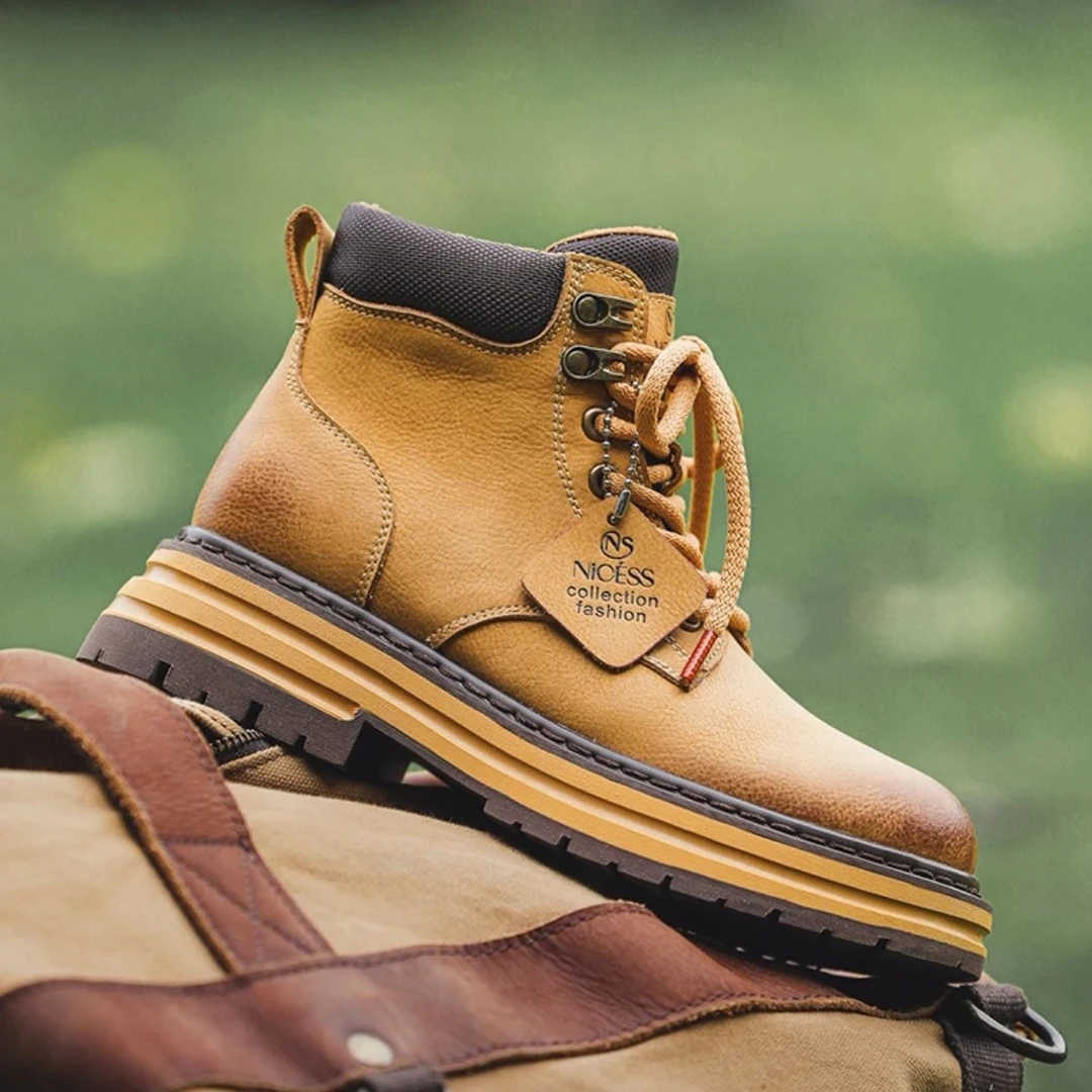 【新疆西藏都包邮】马丁鞋男女同款户外大黄靴真皮百搭英伦风牛皮