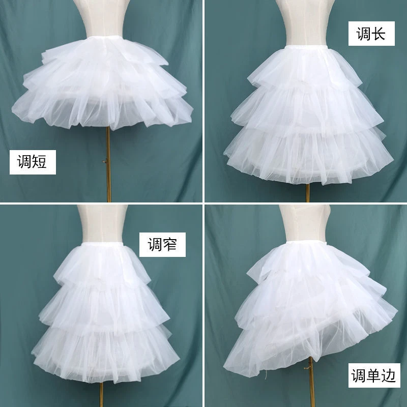 咯丽塔裙撑可调节暴力鱼骨撑lolita洋装卡门半身裙内搭日常鸟笼撑