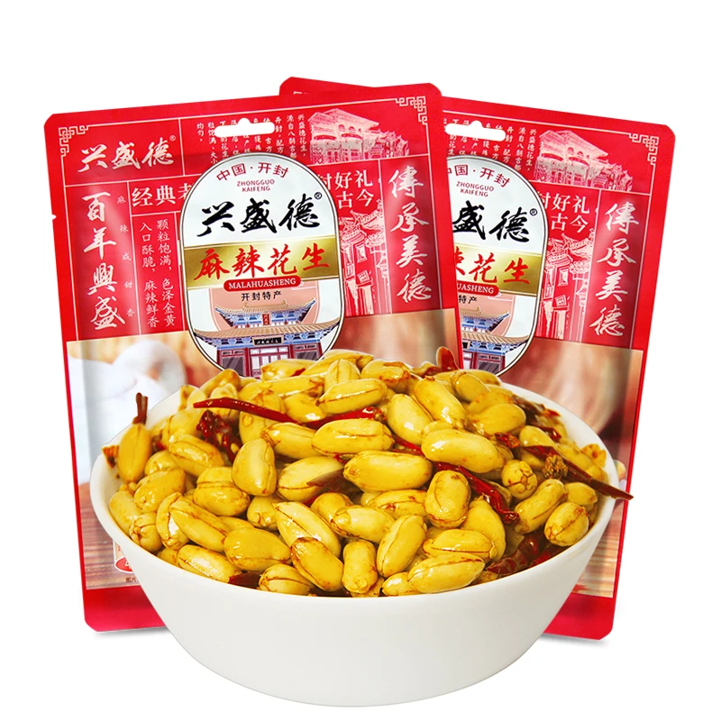 兴盛德麻辣花生420gx2袋河南开封特产官方正品下酒菜五香藤椒A