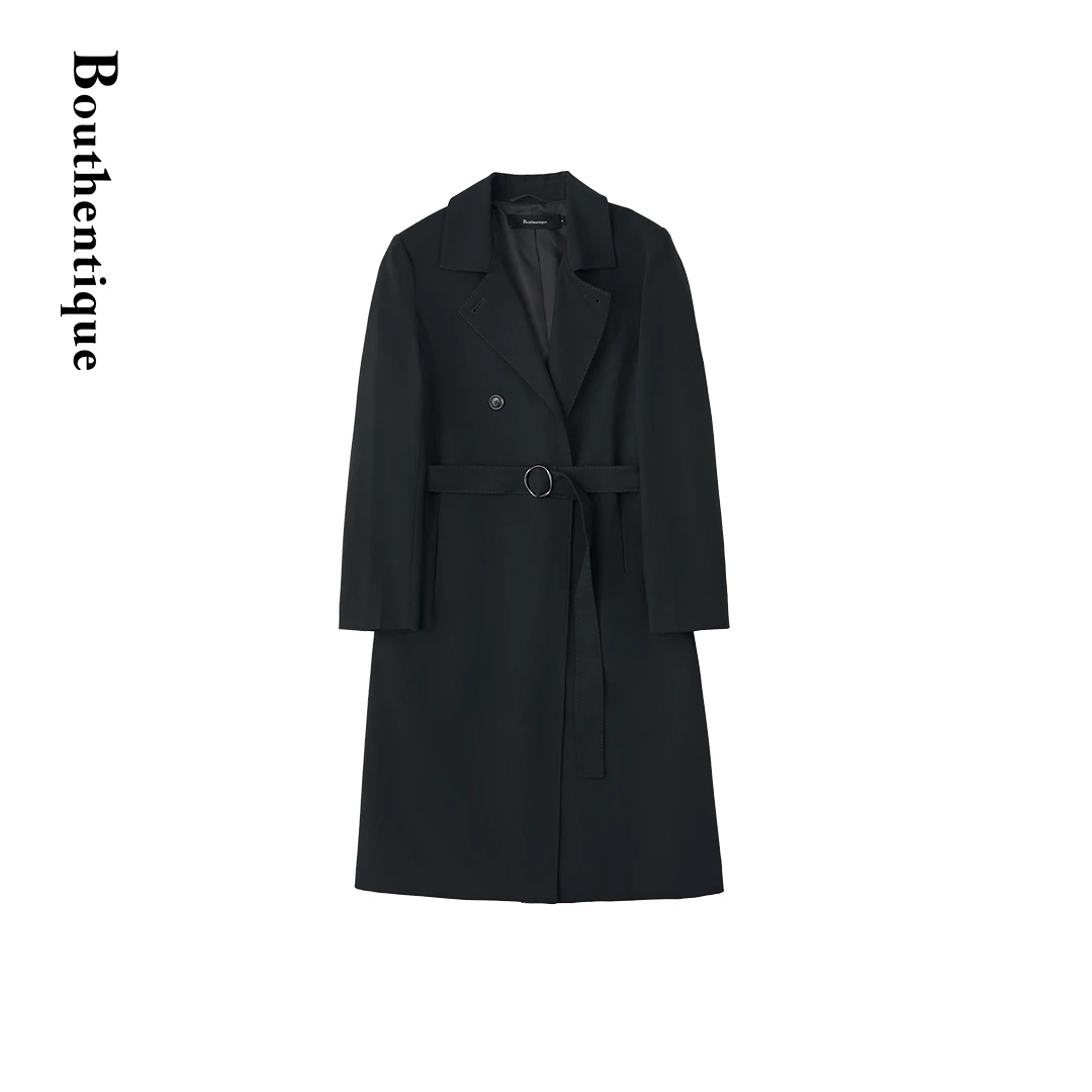 Bouthentique【璞凡缇】经典单排扣长款休闲风衣221421B1M75