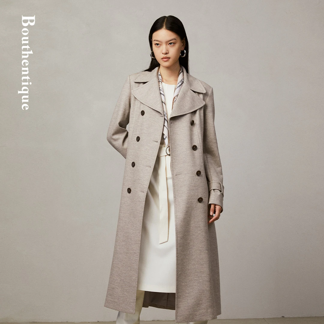 Bouthentique中长款时尚休闲风衣222411B1M06