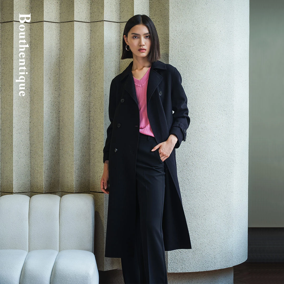 Bouthentique气质时尚毛呢长袖外套223341C1M37