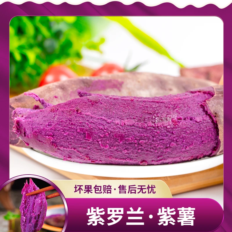湖北紫罗兰紫薯4.5斤中果约10-15个/4.5斤大果约5-19个