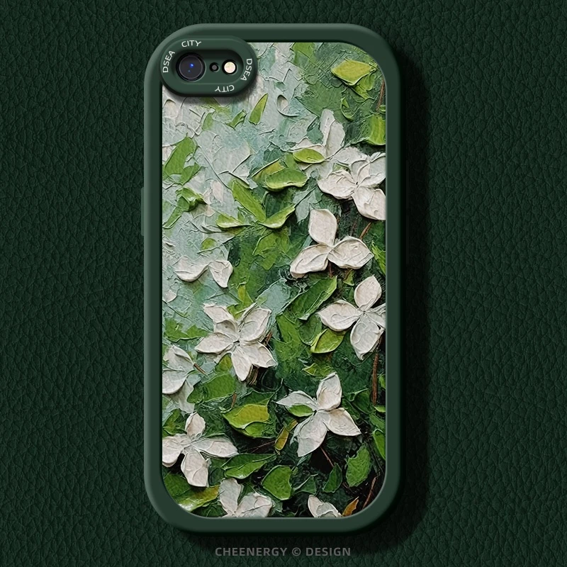 苹果6splus手机壳6/6s全包iphone6plus硅胶油画女小羊皮高端防摔