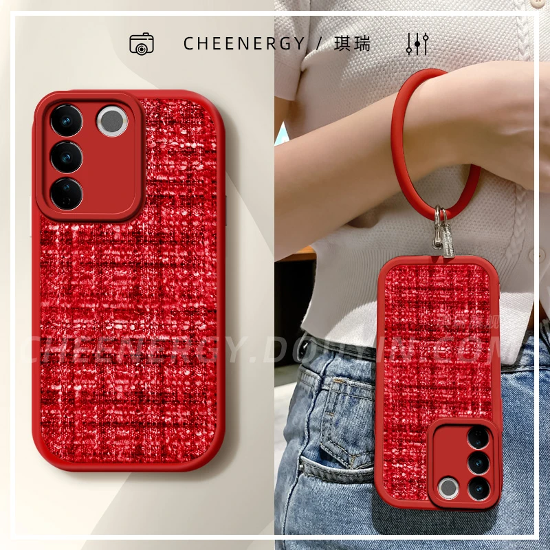 vivo S16手机壳S16Pro硅胶S16e全包毛绒秋冬女软胶红色毛茸新年款
