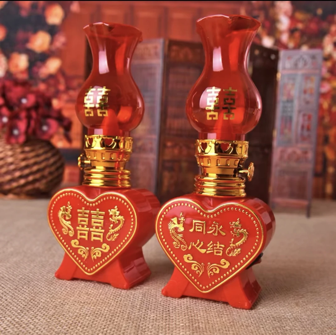 结婚电子蜡烛灯仿真花烛长明灯无烟喜烛婚房装饰布置婚庆用品