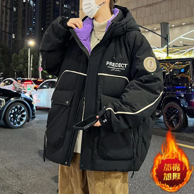 冬季13岁男孩加厚棉服外套14初高中学生棉袄15青少年大童保暖棉衣