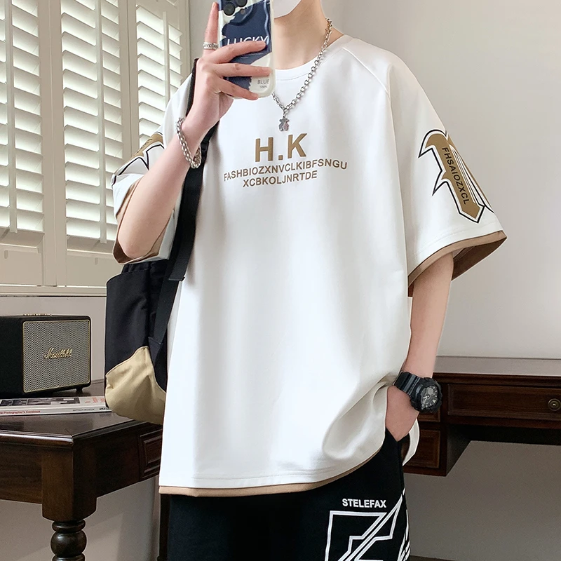 青少年短袖t恤男孩13-15岁初高中学生潮流帅气14大童男装夏季上衣