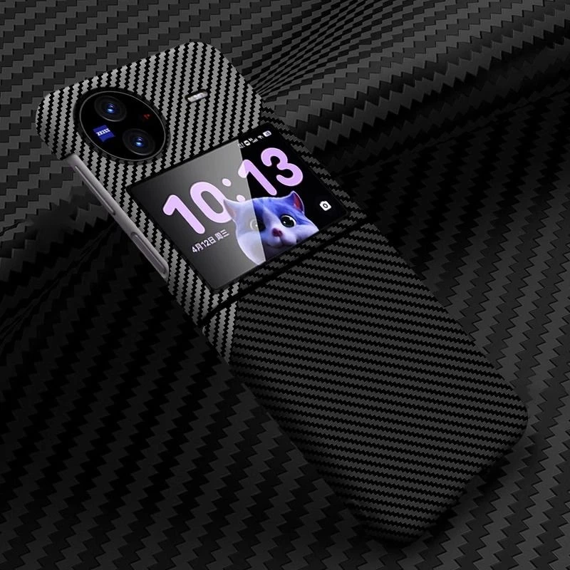 vivo xflip折叠手机壳全包防摔时尚xflip超薄碳纤维纹理保护简约