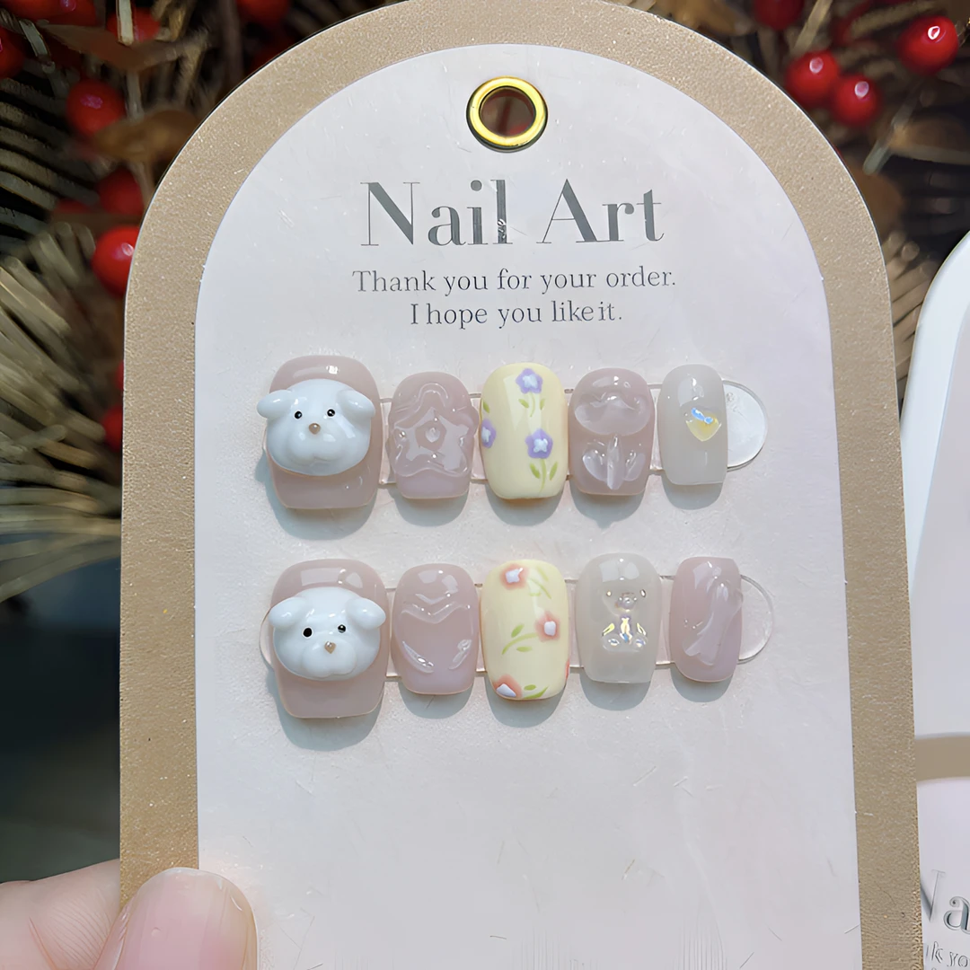 报春 手绘款亿哥轻奢手工高端穿戴甲