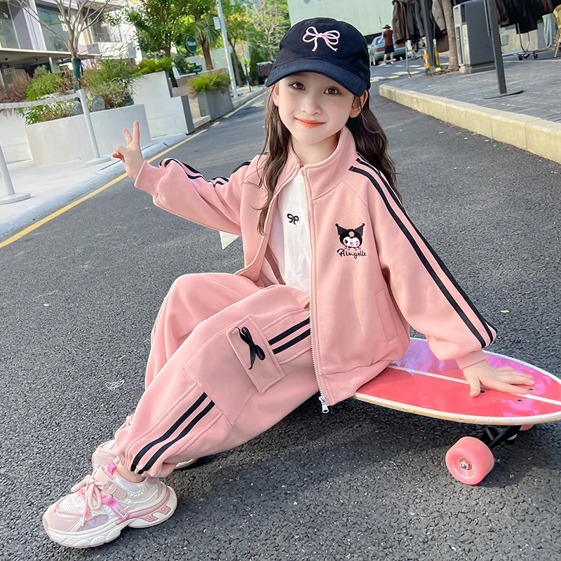 女童秋装套装2025新款儿童休闲洋气棒球服两件套春秋装女孩网红