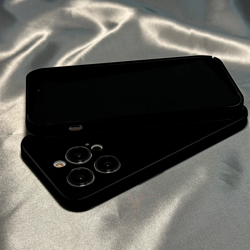 黑色月亮适用14苹果手机壳iPhone13Promax菲林壳11高颜值12硬壳XS