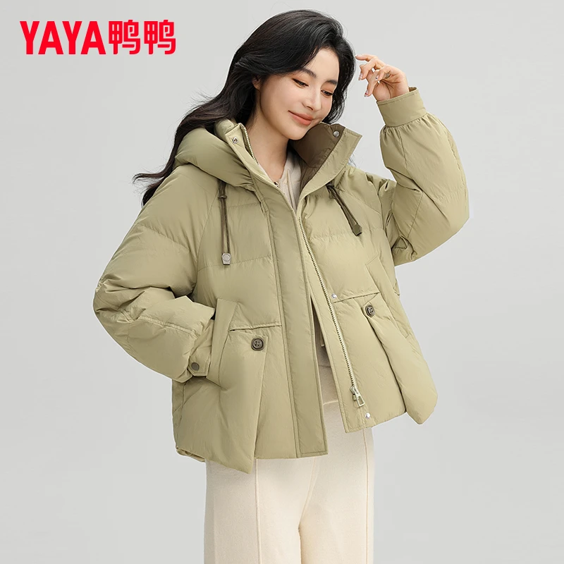 气质小个子连帽泡芙云感短款轻暖感羽绒服羽绒服