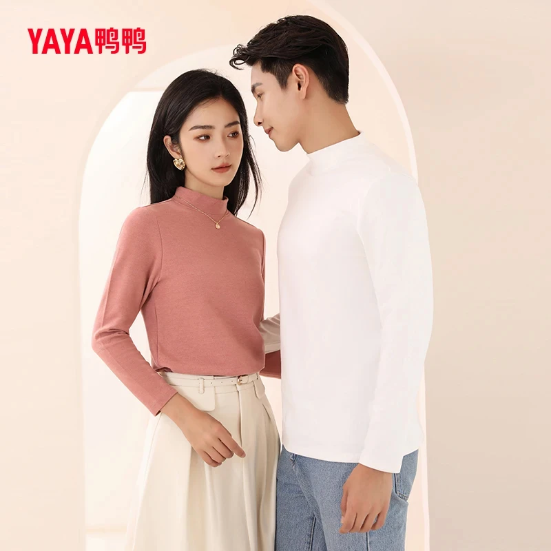 YAYA/鸭鸭【YF2H704371F】内搭上衣百搭时尚长袖春秋秋冬纯色工卫衣