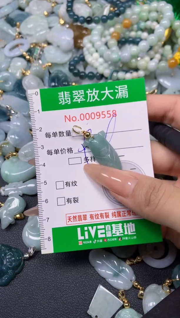 【闪购商品】翡翠挂件未镶嵌含绳0009558