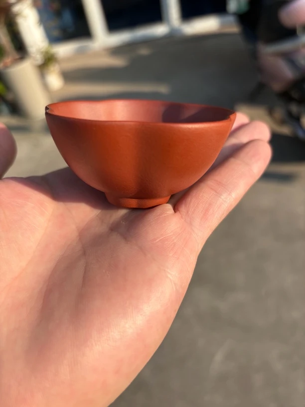 紫砂泥料主人杯茶具小容量花瓣品茗杯