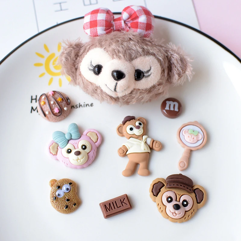 达菲熊雪莉玫鞋花鞋扣洞洞鞋装饰DIY少女心卡通毛绒配件